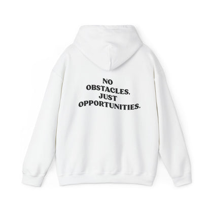 Motivational Hoodie "No Obstacles, Just Opportunities"
