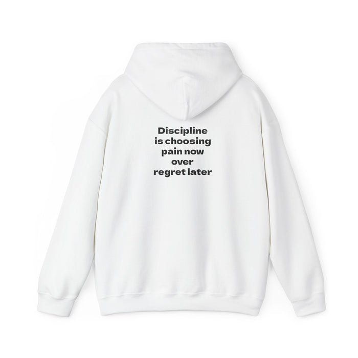 Motivational hoodie "Discipline Over Regret"